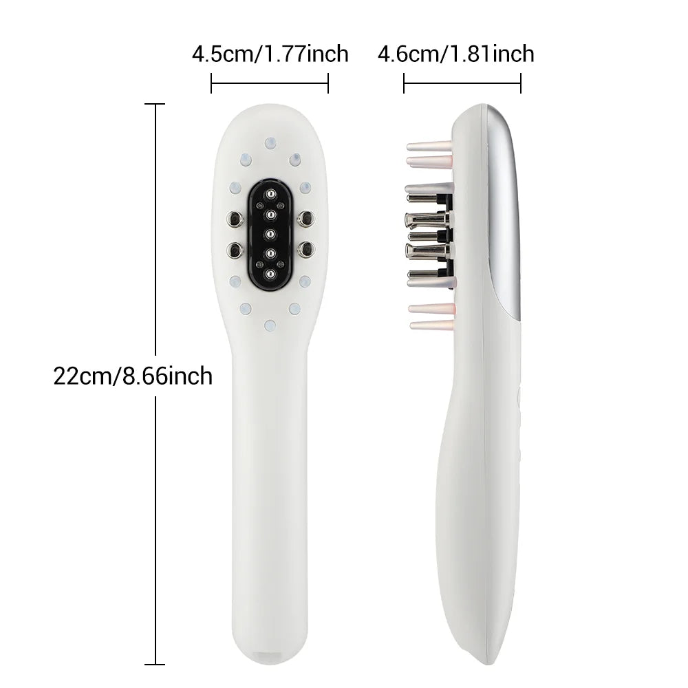 Electric EMS LED Scalp Massager and Hair Oil Applicator Comb - 6