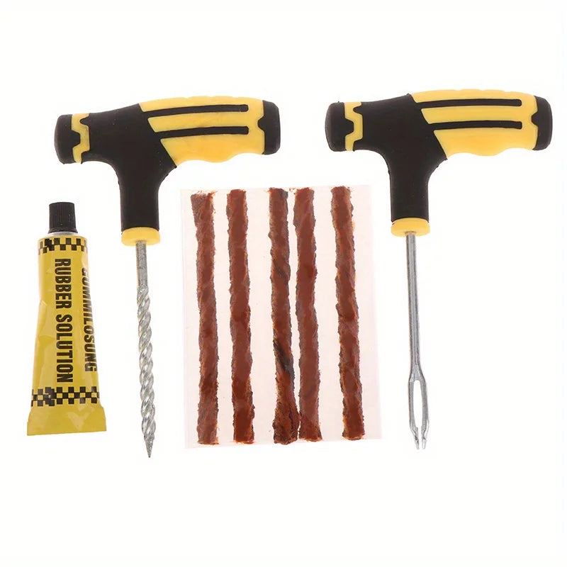 Emergency Tire Puncture Repair Tool Kit for Vehicles - 12