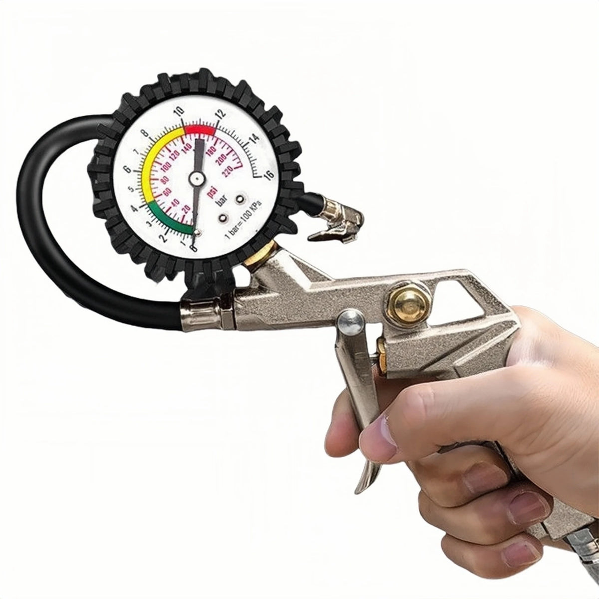 Multifunctional Tire Pressure Gauge and Inflator for Vehicles