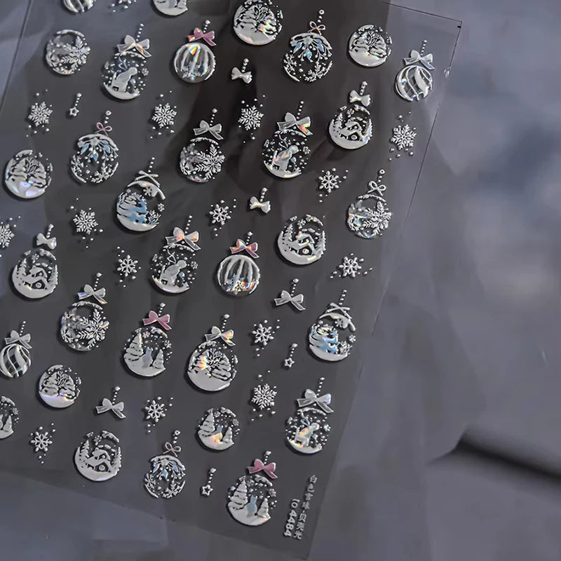 3D Christmas Cartoon Self-Adhesive Nail Art Decal Stickers - 58