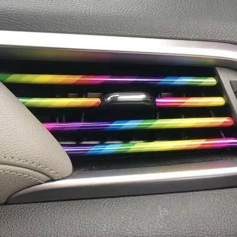 10PCS Car Air Vent Trim Strips Interior Decoration Outlet Moulding