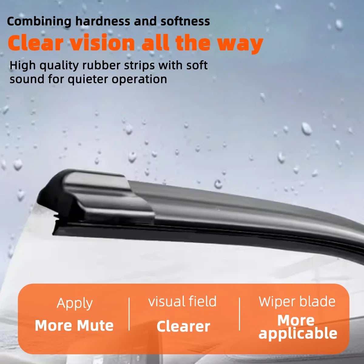 Universal J-Hook Car Windshield Wiper Blade - 3