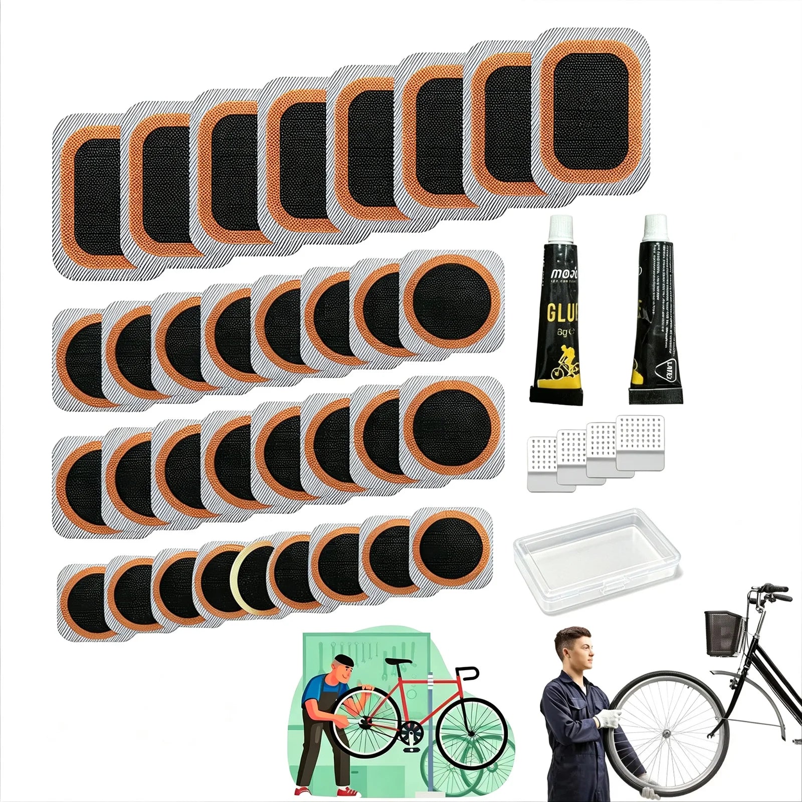 Universal Bicycle Tire Puncture Repair Kit - 5