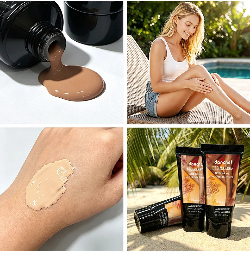 Waterproof Body Foundation and Leg Makeup with Applicator Glove - 19