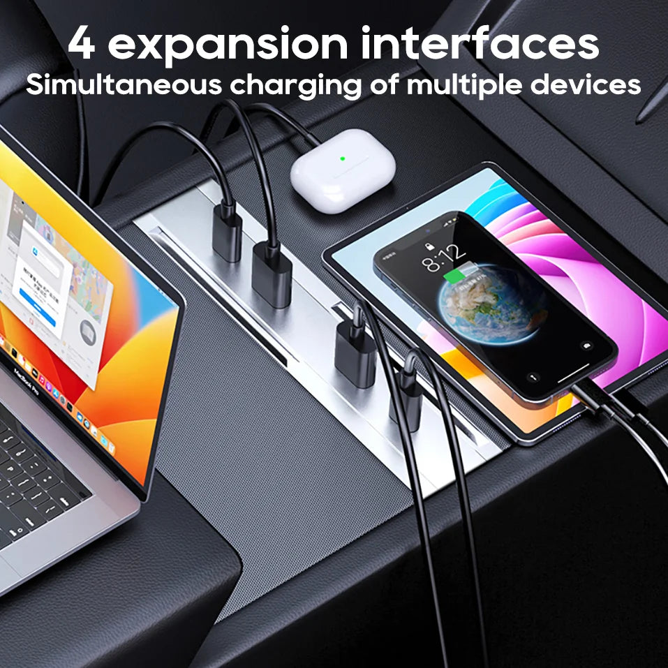 USB Charging Hub Expansion Dock for Tesla Model 3 Highland and Model Y