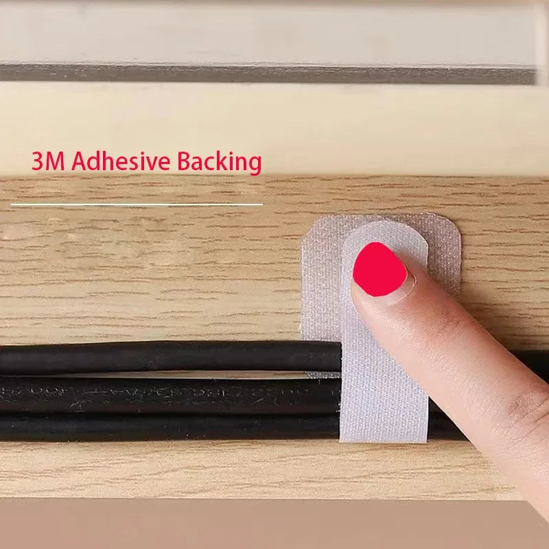 Self-Adhesive Adjustable Cable Management Straps - 4