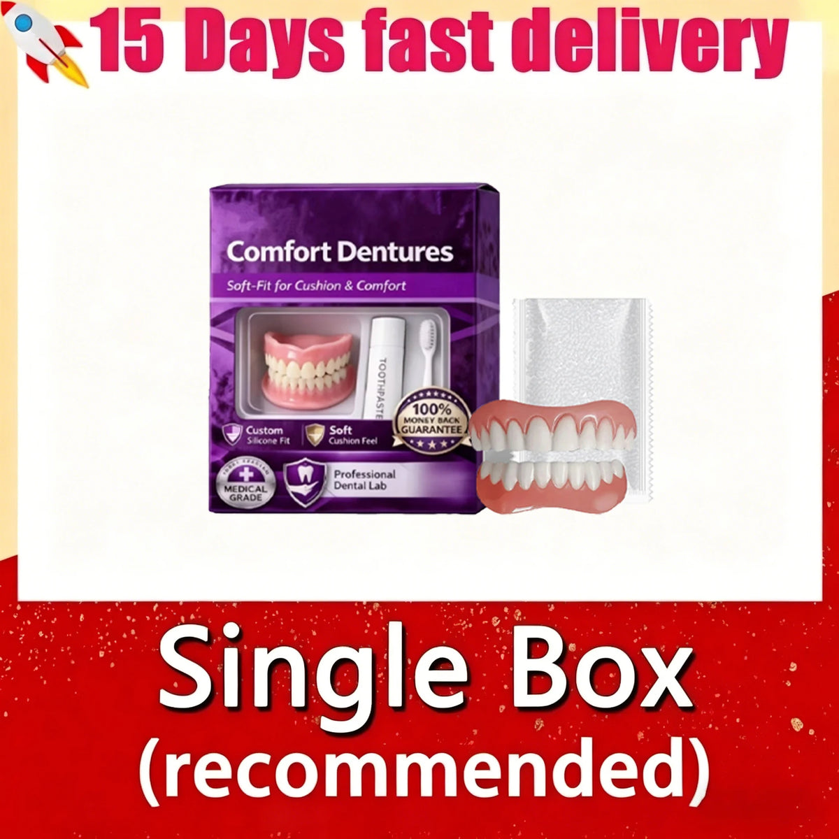 Comfort Fit Silicone Dentures for Natural Smile