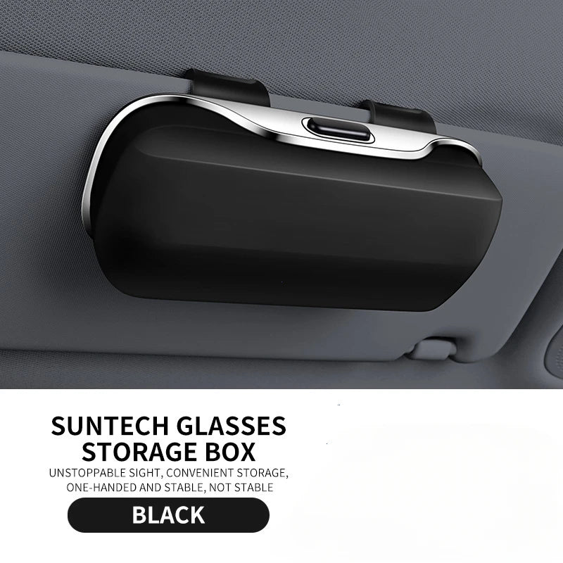 Portable Car Sun Visor Sunglasses Holder Case - 21