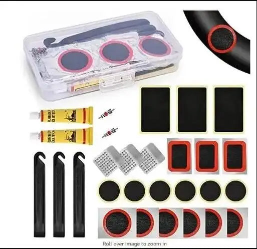 Portable Bicycle Tire Puncture Repair Kit - 12