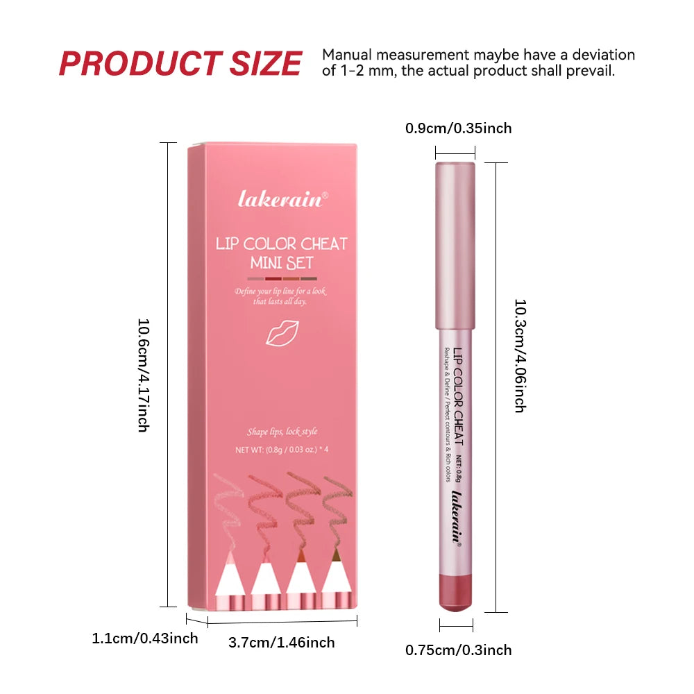 Waterproof Matte Lip Liner Pencil Set