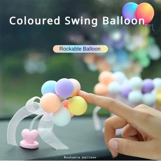 Bobblehead Balloon Car Dashboard Ornament