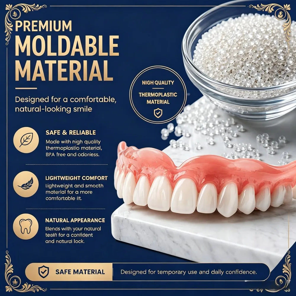 Custom Fit Moldable Silicone Dentures for Natural Smile - 1