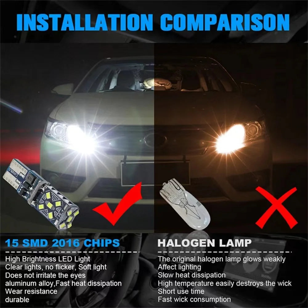 Bright T10 W5W LED Interior and Parking Light Bulbs - 3