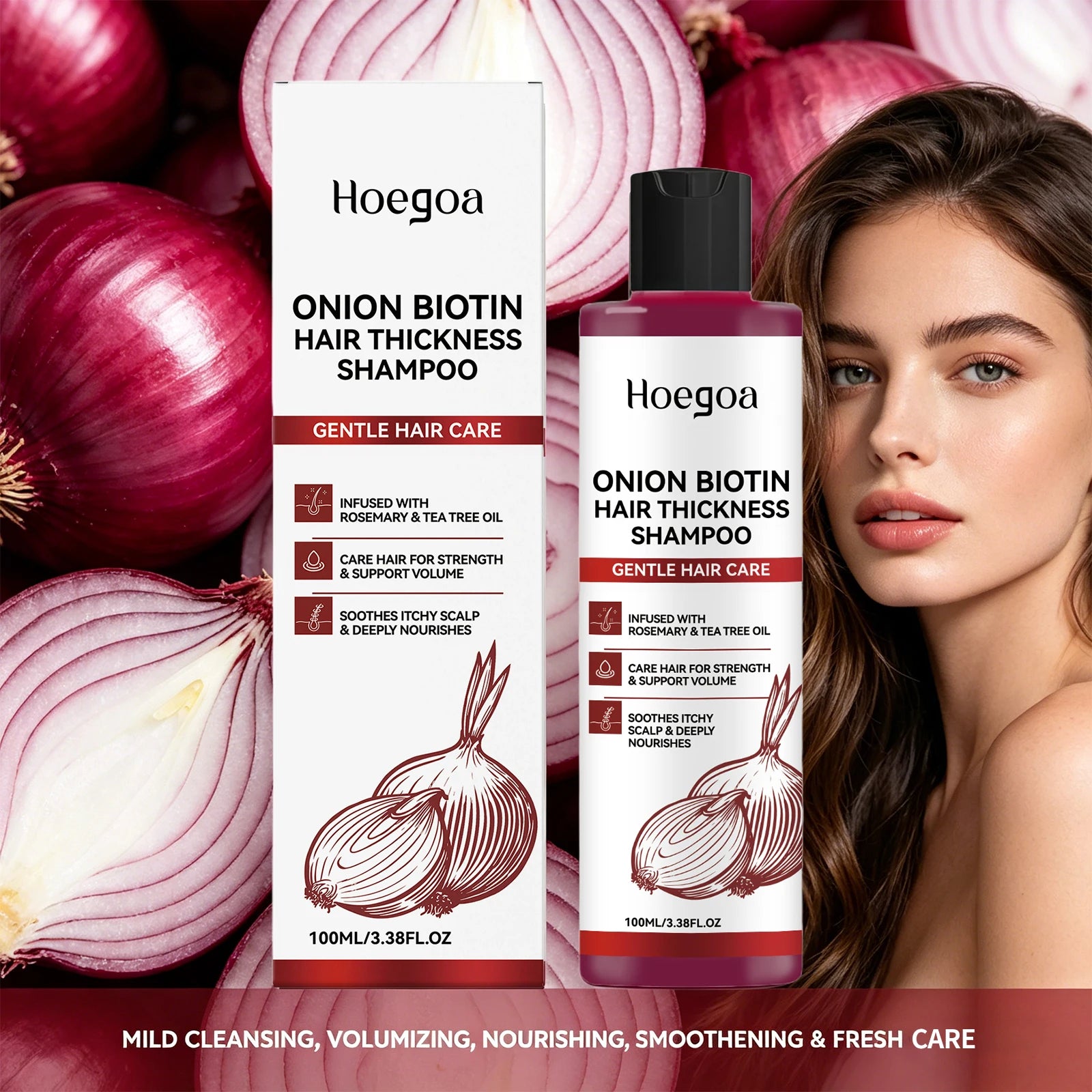 Onion Biotin Volumizing Shampoo for Hair Growth and Scalp Care - 2