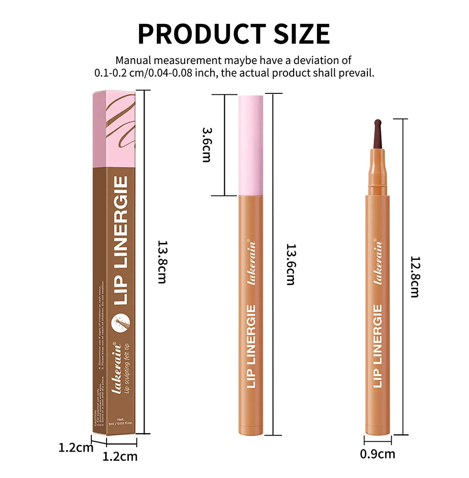 Waterproof Long-Lasting Felt-Tip Lip Liner Stain - 17