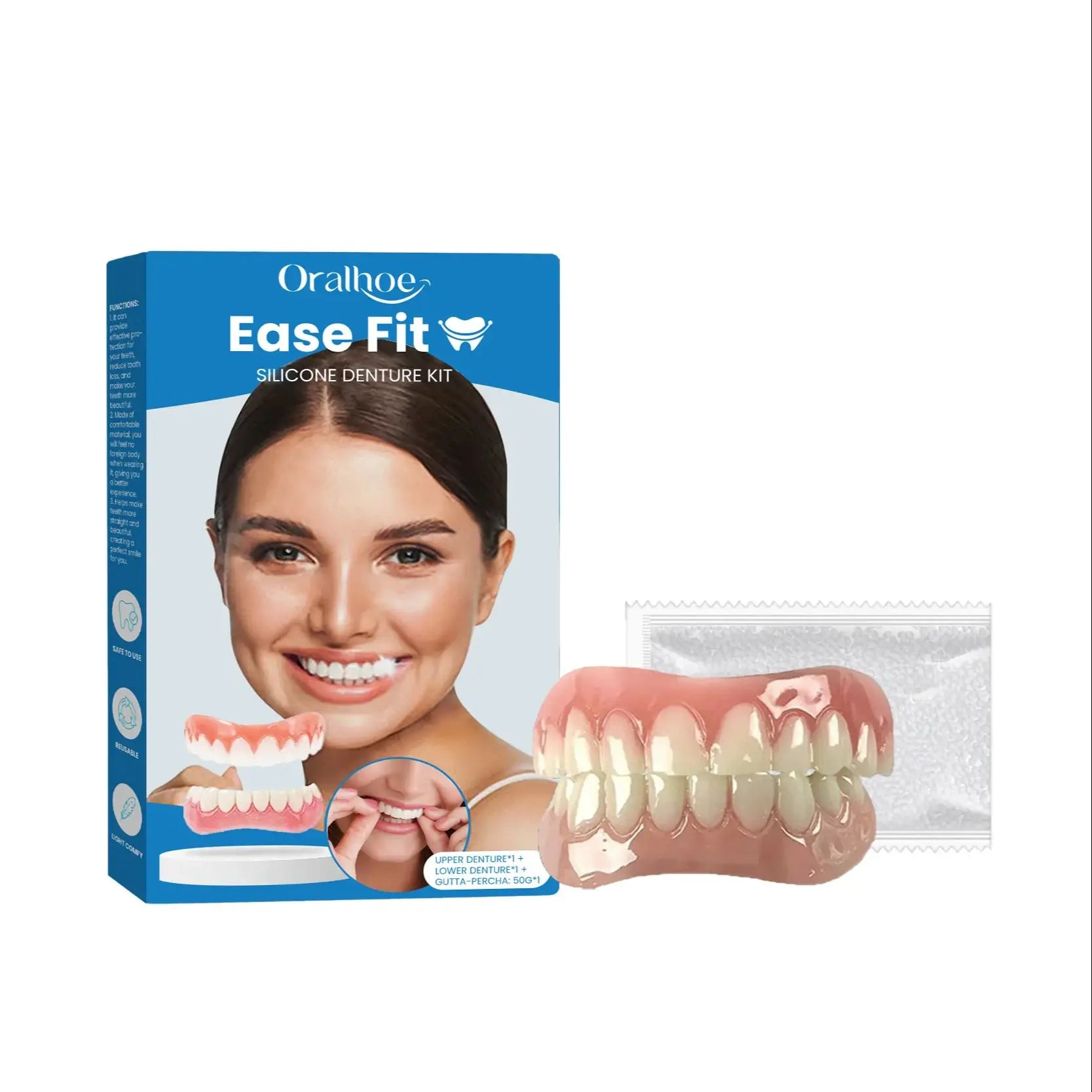 Comfortable Silicone Denture Set for Natural Smile and Chewing - 16