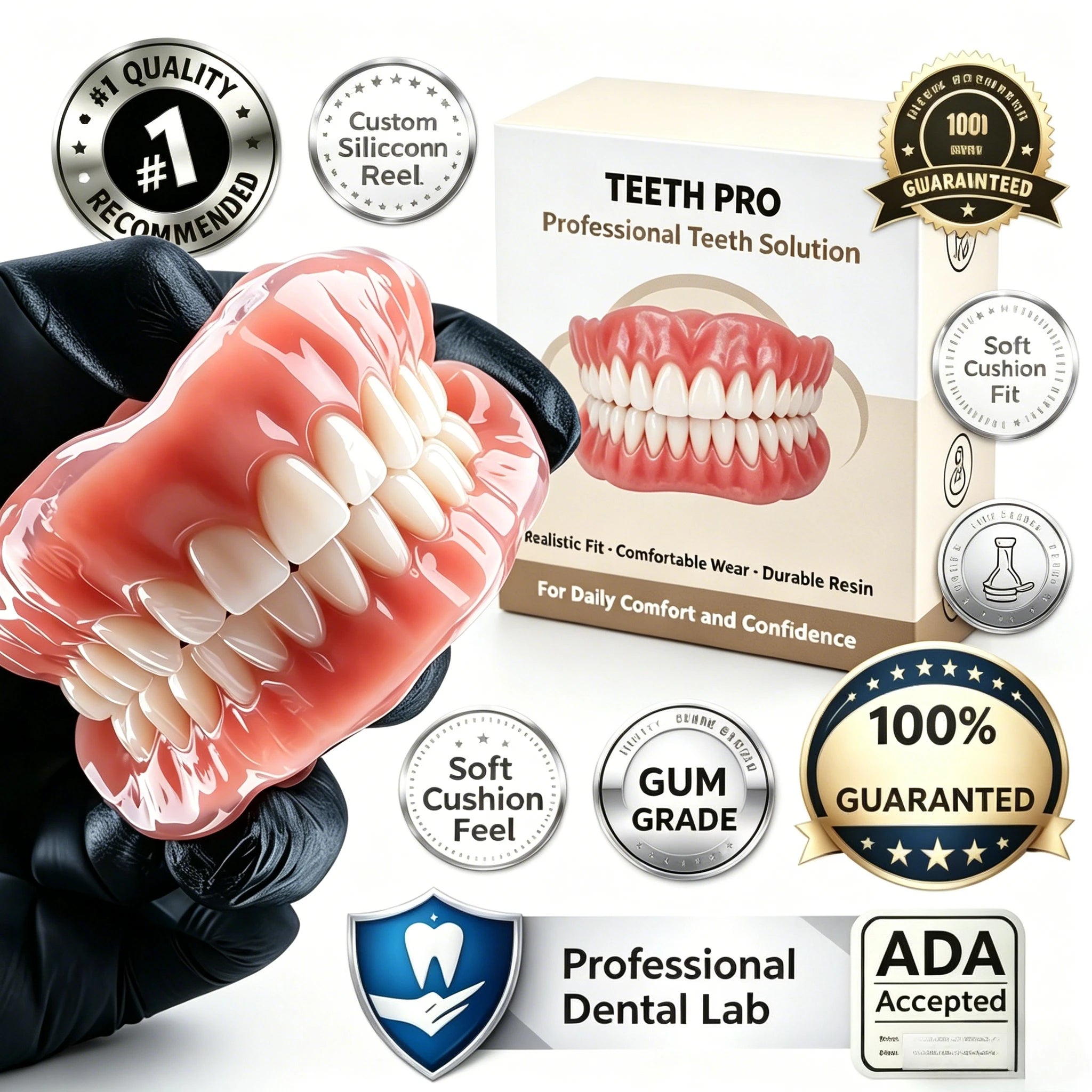 Instant Snap-On Smile Veneers for Natural Looking Teeth - 1