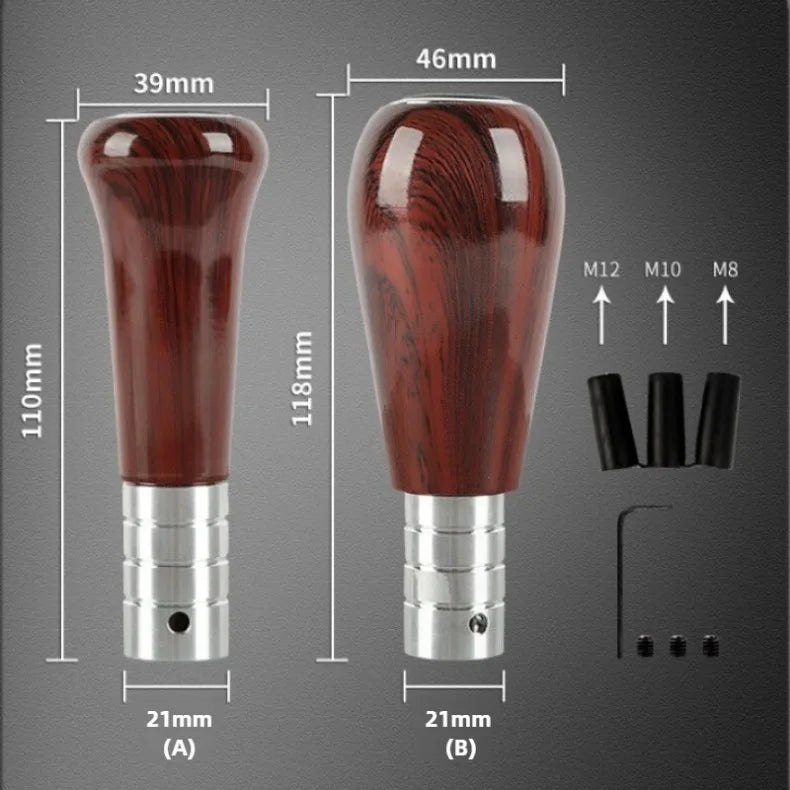 Walnut Wood Grain Manual Gear Shift Knob for Cars - 7