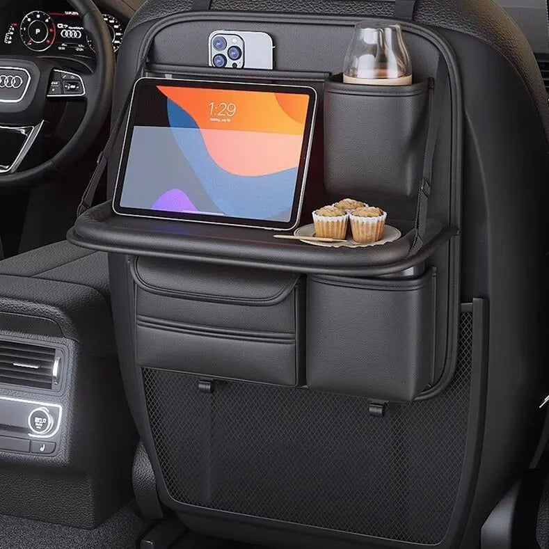 Car Backseat Organizer with Foldable Dining Table and Tablet Holder - 16
