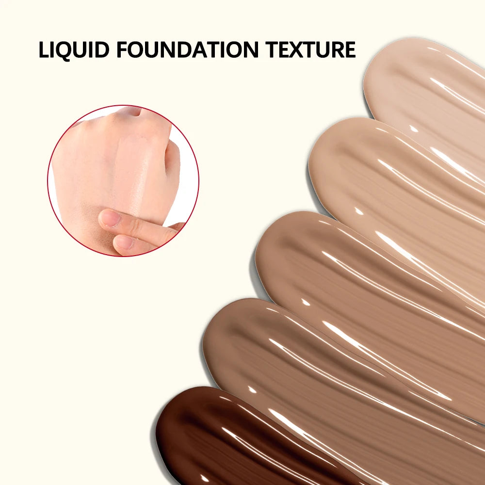 Matte Finish Liquid Foundation Concealer for Natural Skin Coverage