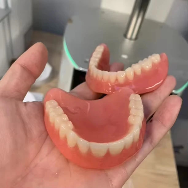 Custom Silicone Upper and Lower Denture Set - 12