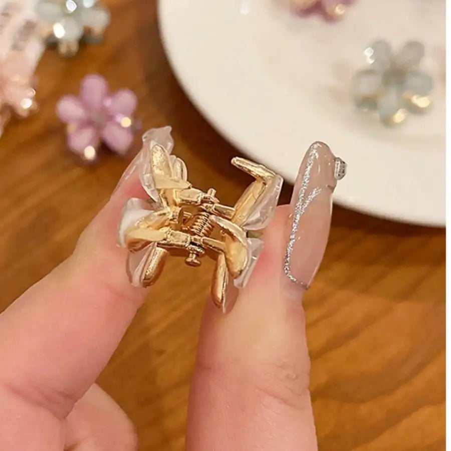 10pcs Fairy Flower Hair Claw Clips Cute Floral Mini Hair Accessories - 9