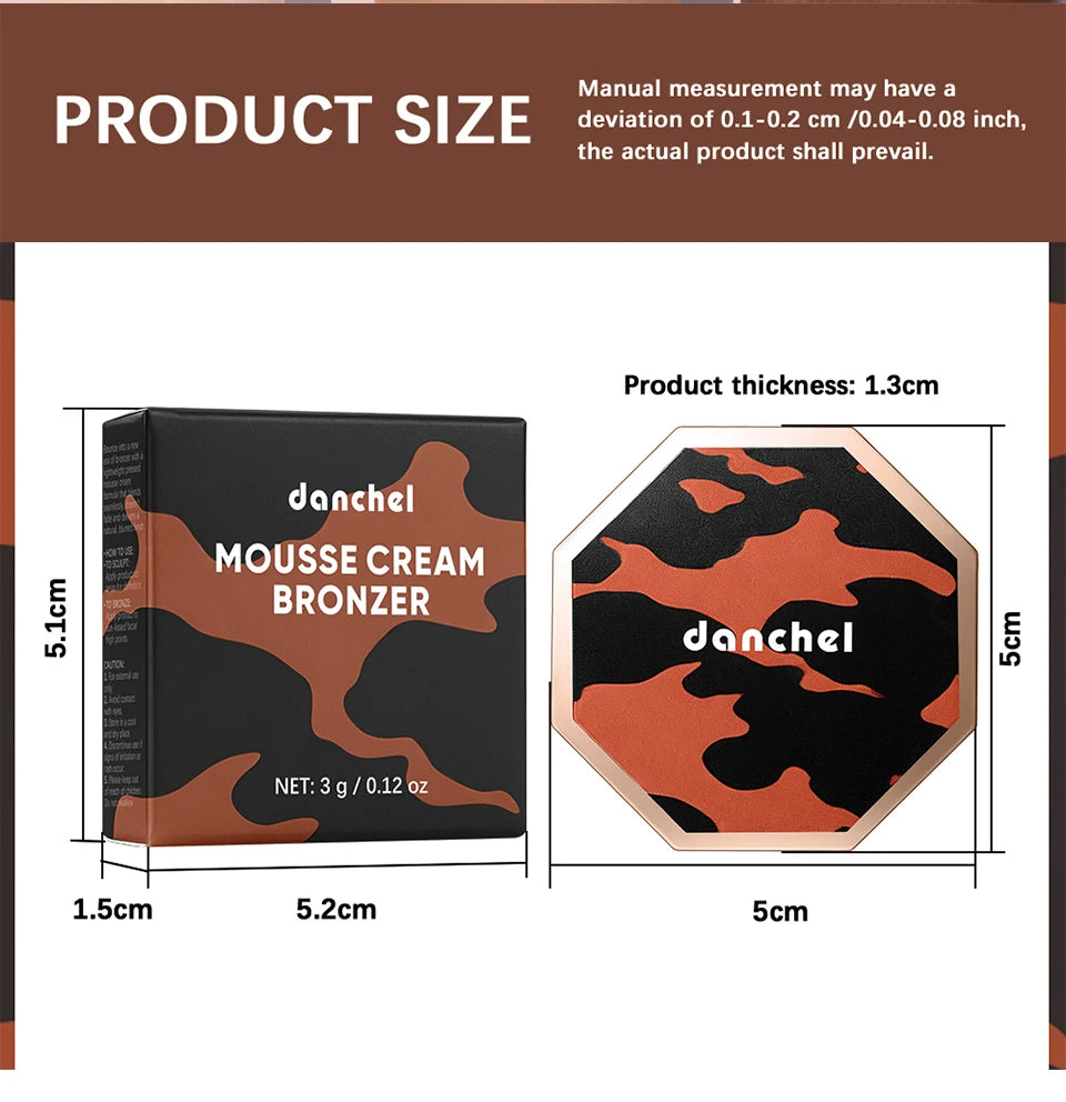 Cream Mousse Bronzer for Sculpting and Face Contouring - 14