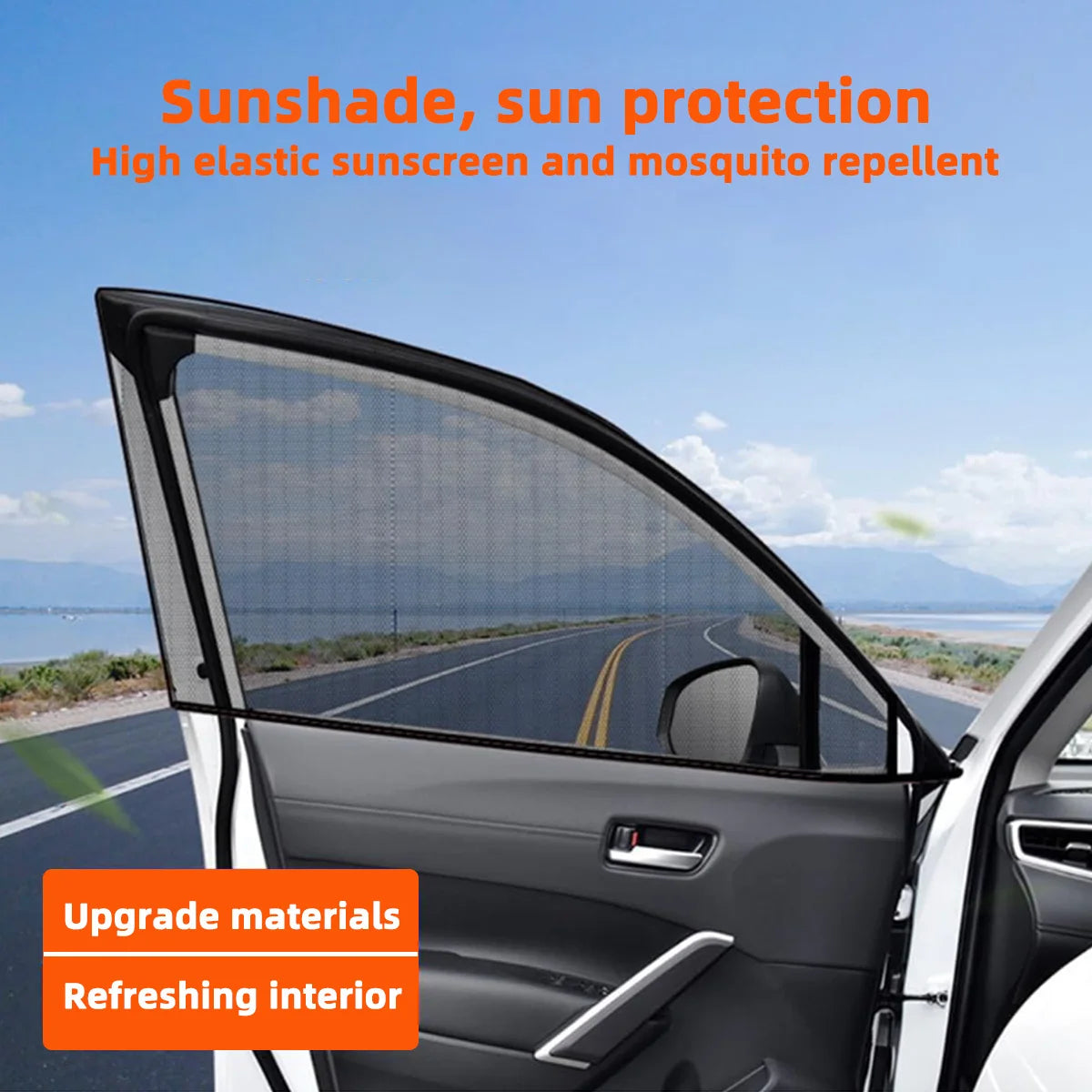 Car Window Sunshade Mesh UV Protection Insect Proof Privacy Screen