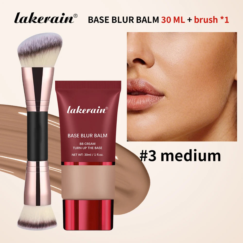 Matte Foundation Balm and Dual-Ended Makeup Brush Set - 23