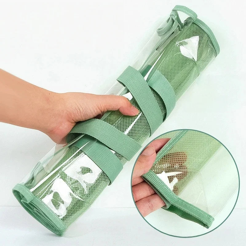 Transparent Double-Layer Student Tote Bag for Books and Supplies