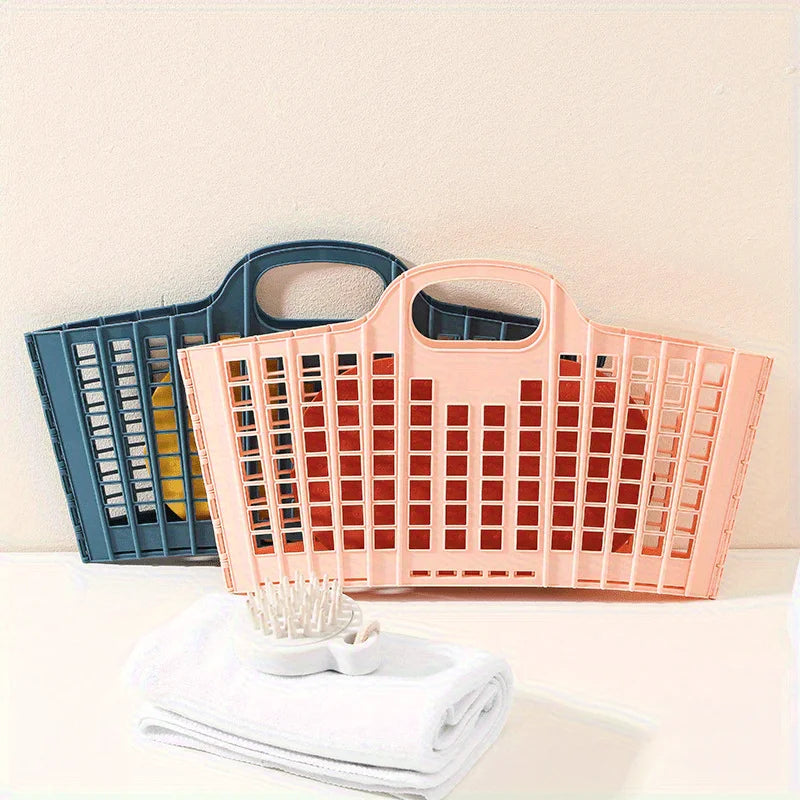 Foldable Portable Storage Basket for Laundry and Organizing - 8