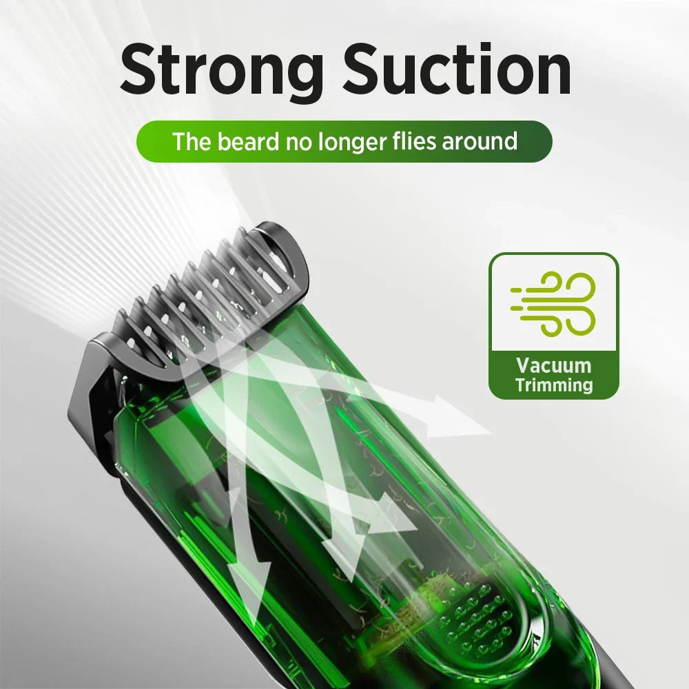 Cordless Vacuum Beard Trimmer for Precise Grooming - 2