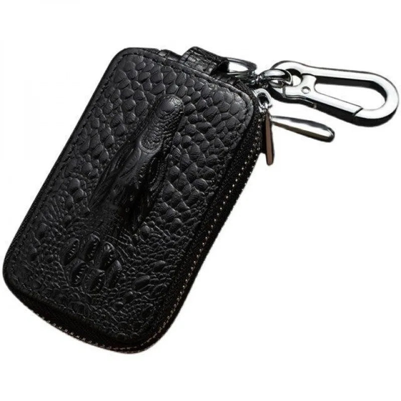 Leather Car Key Case with Waist Clip - 5