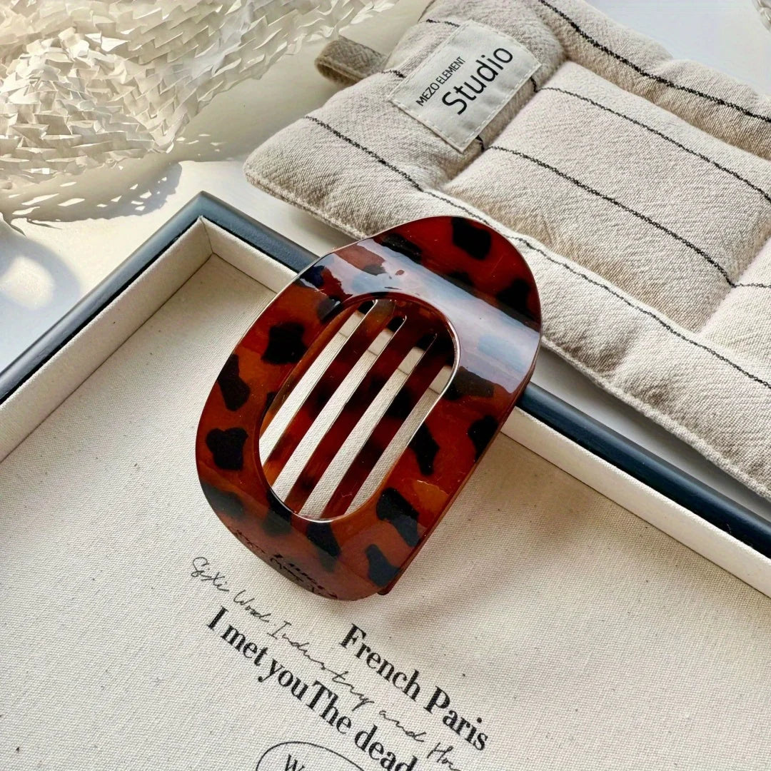 Matte Oval Flat Hair Clips for Women - 7
