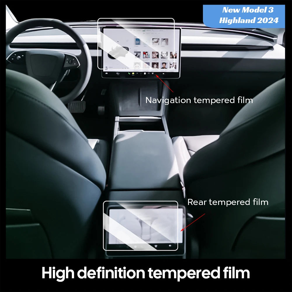 HD Tempered Glass Screen Protector for 2026 Tesla Model Y Juniper