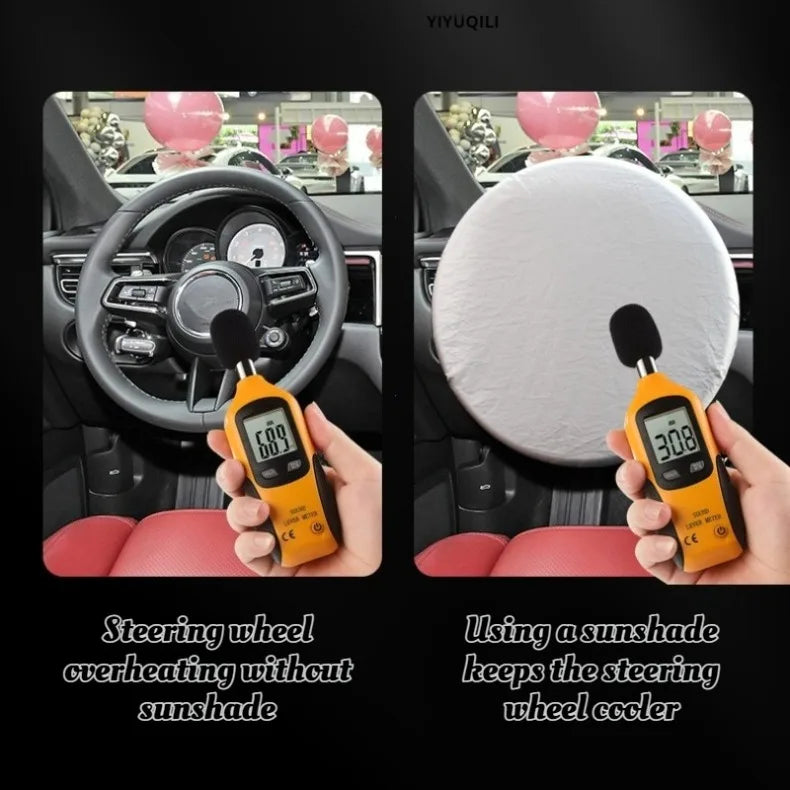 Heat-Reflective Car Steering Wheel Sun Shade Cover