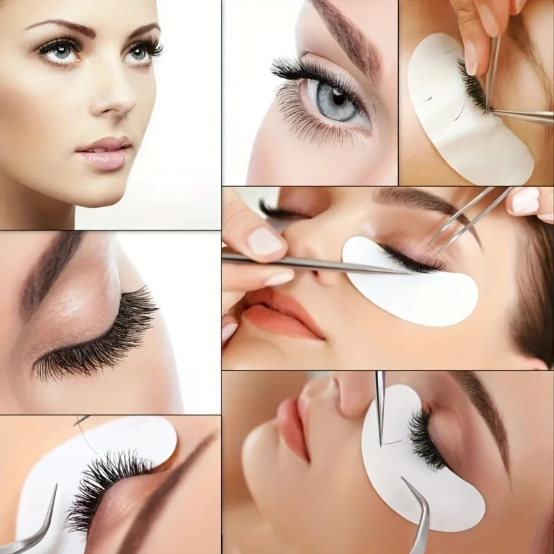 100 Pairs Hydrogel Eye Pads Lint Free Gel Patches for Eyelash Extensions