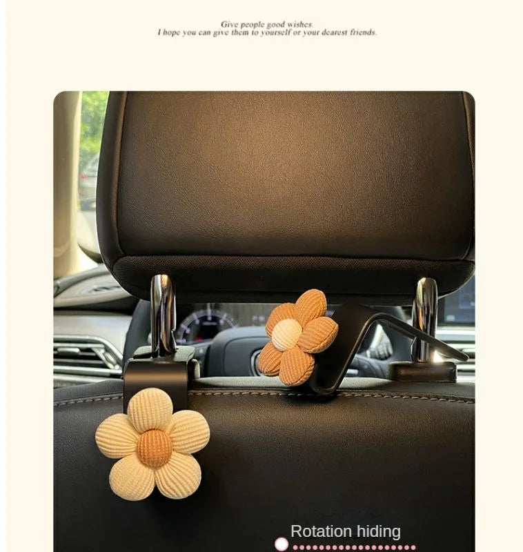 Universal Car Seat Headrest Flower Hook Organizer - 16
