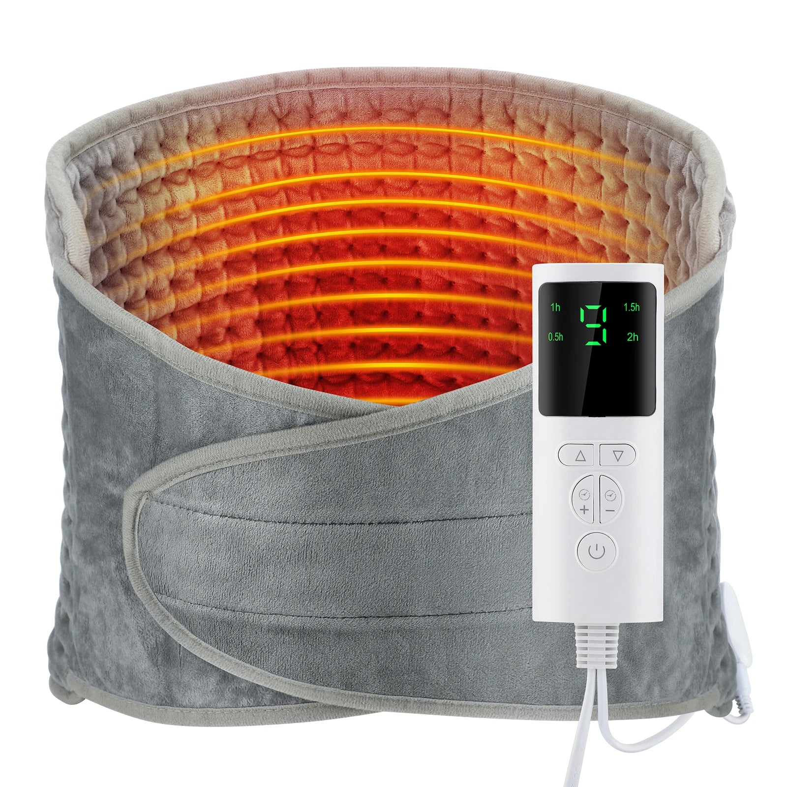 Electric Heated Lumbar Support Back Belt for Pain Relief - 1