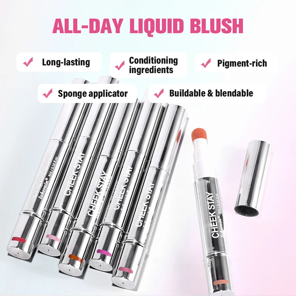 Liquid Blush Stick with Sponge Tip for Natural Cheeks - 8