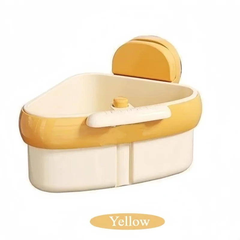 Corner Kitchen Sink Drain Basket with Suction Cup