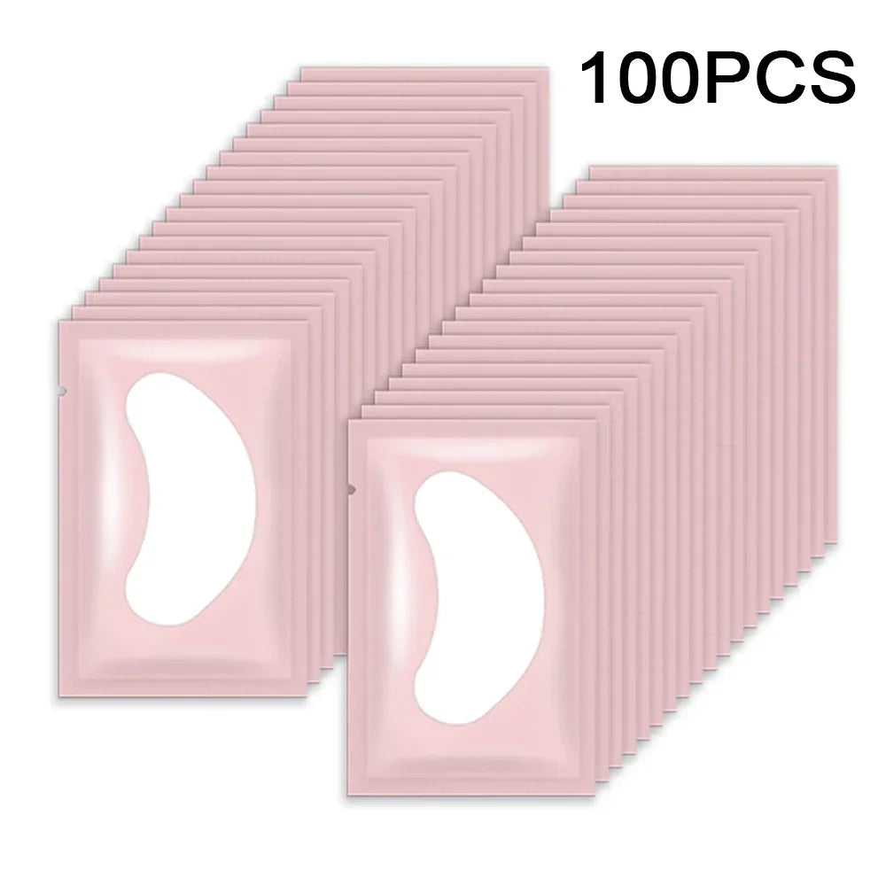 100 Pairs Hydrogel Eye Pads Lint Free Gel Patches for Eyelash Extensions - 13