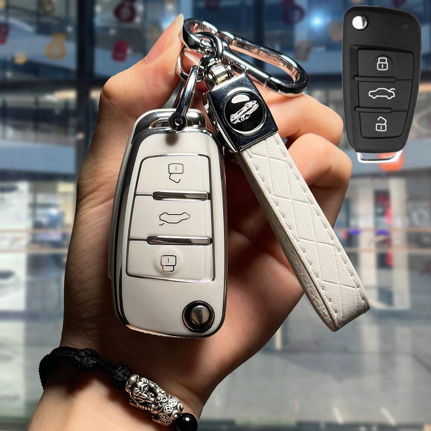 Protective TPU Flip Key Fob Cover for Audi - 6