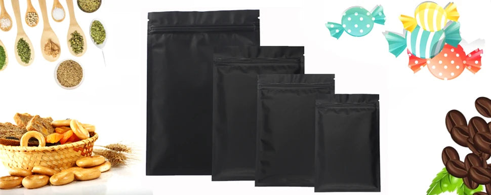 Frosted Self-Sealing Smell-Proof Storage Bags