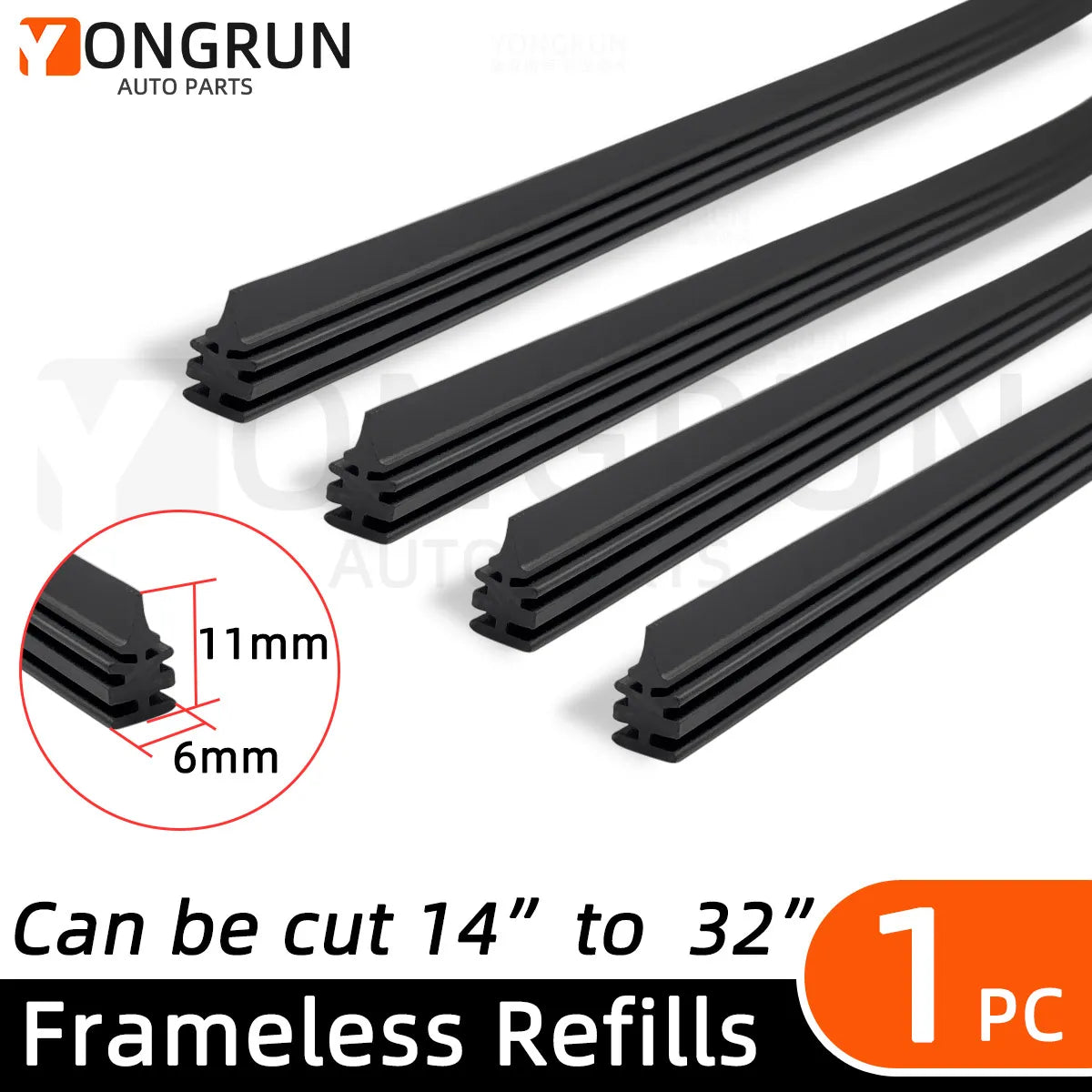 Universal Car Windshield Wiper Blade Rubber Refill Strip - 1