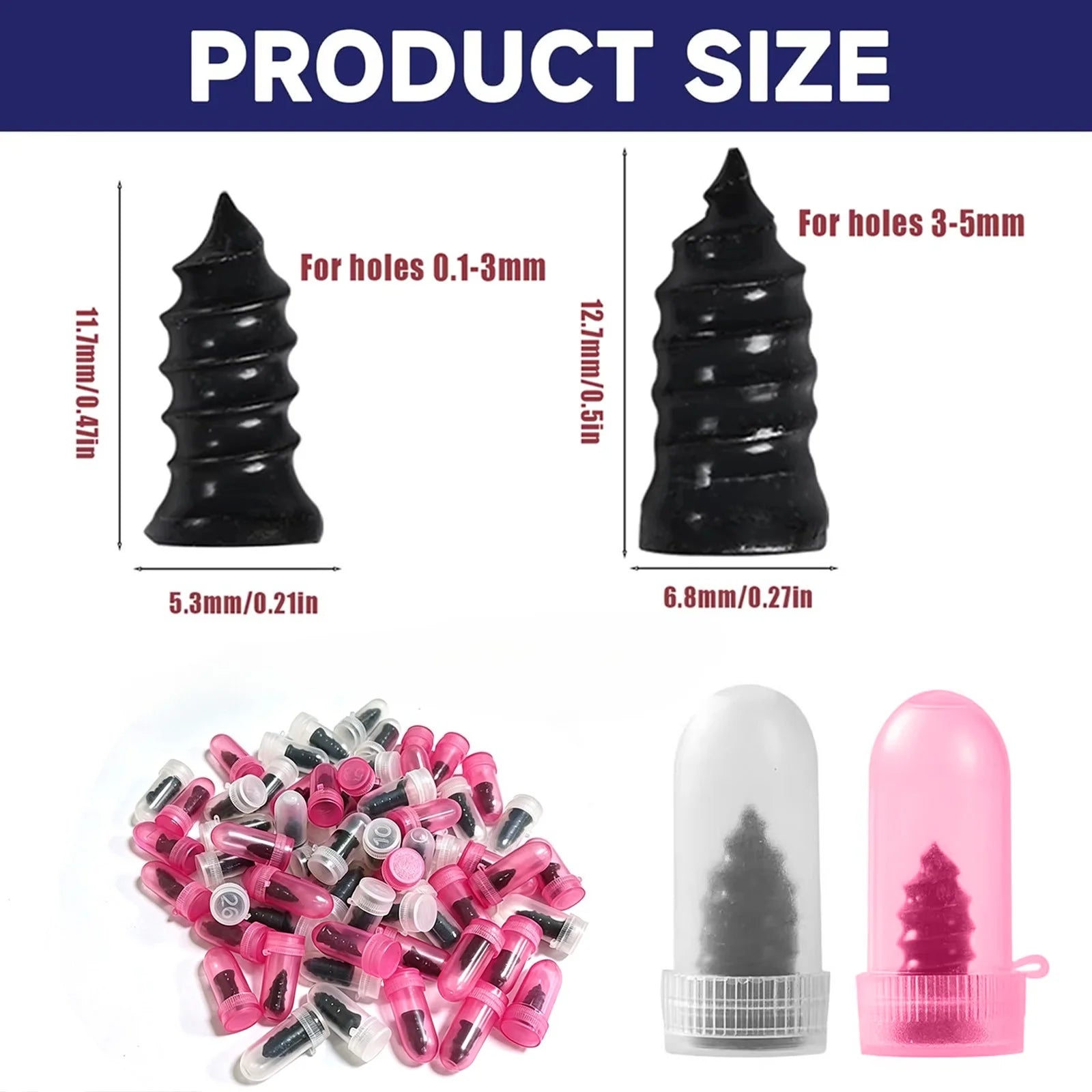 Emergency Tubeless Tire Puncture Repair Screw Set - 8