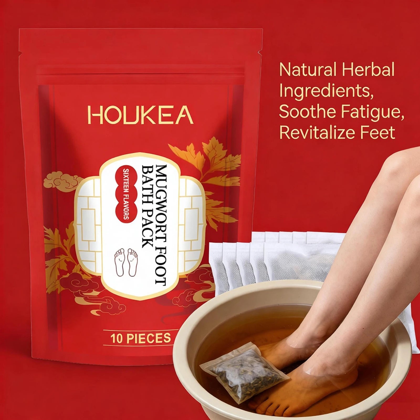 Herbal Mugwort Foot Bath Soak for Relaxation and Sleep - 2