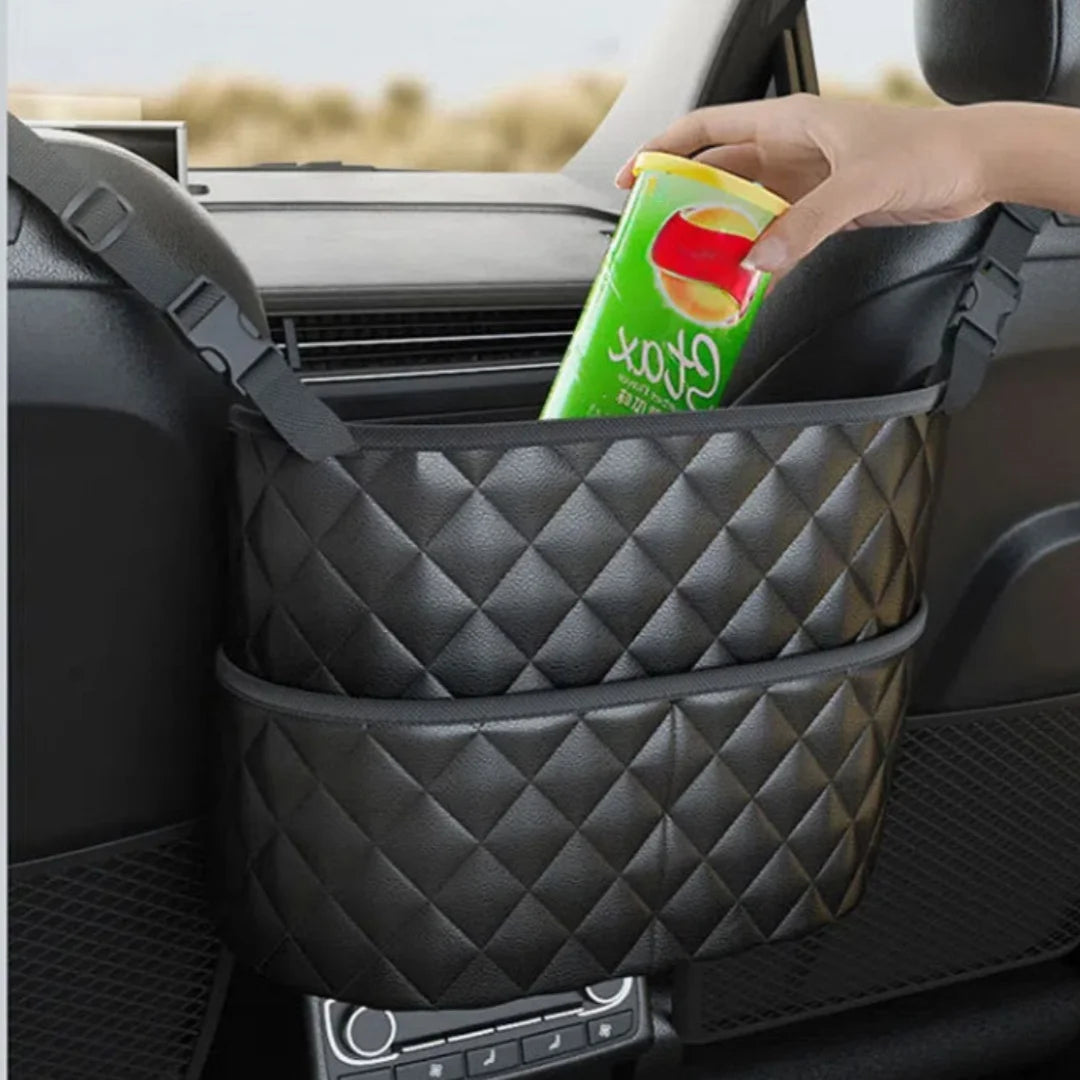PU Leather Car Seat Back Storage Organizer Bag