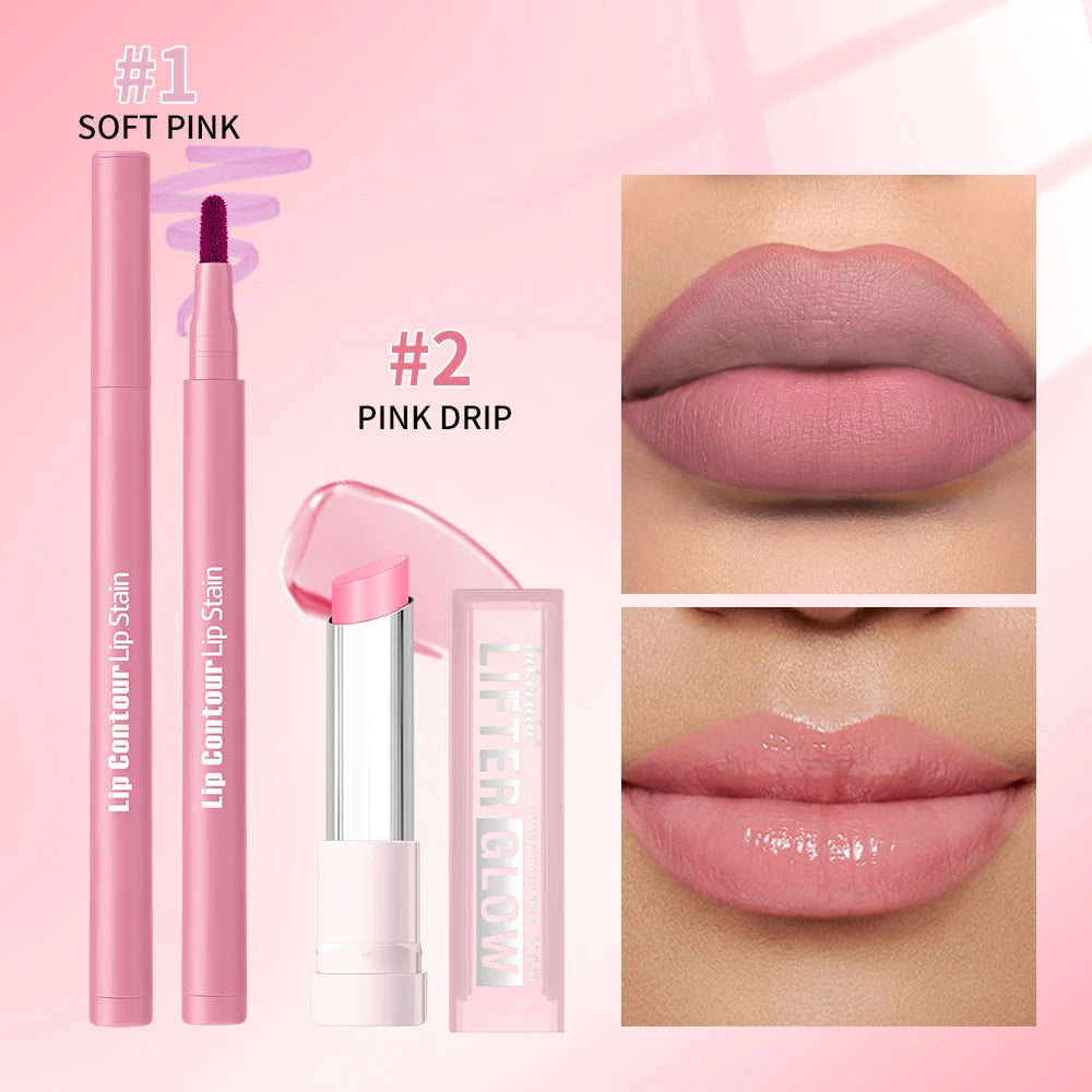 Hydrating Lip Liner and Moisturizing Balm Makeup Set - 7