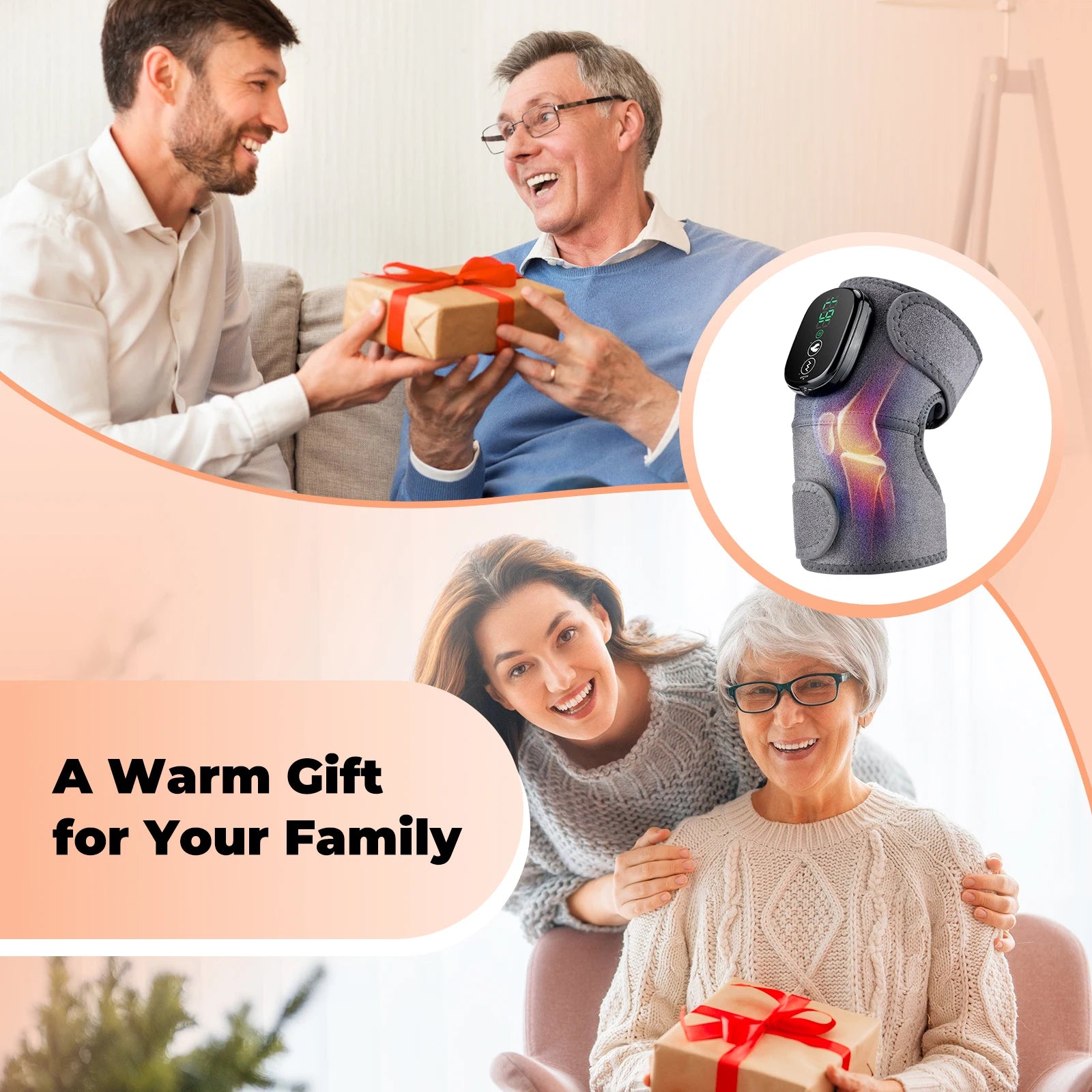 Cordless Heated Knee Massager with Vibration Therapy - 7